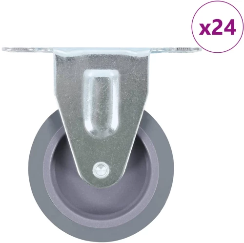 vidaXL 24 τεμάχια Σταθερές Ρόδες 75 χιλ.