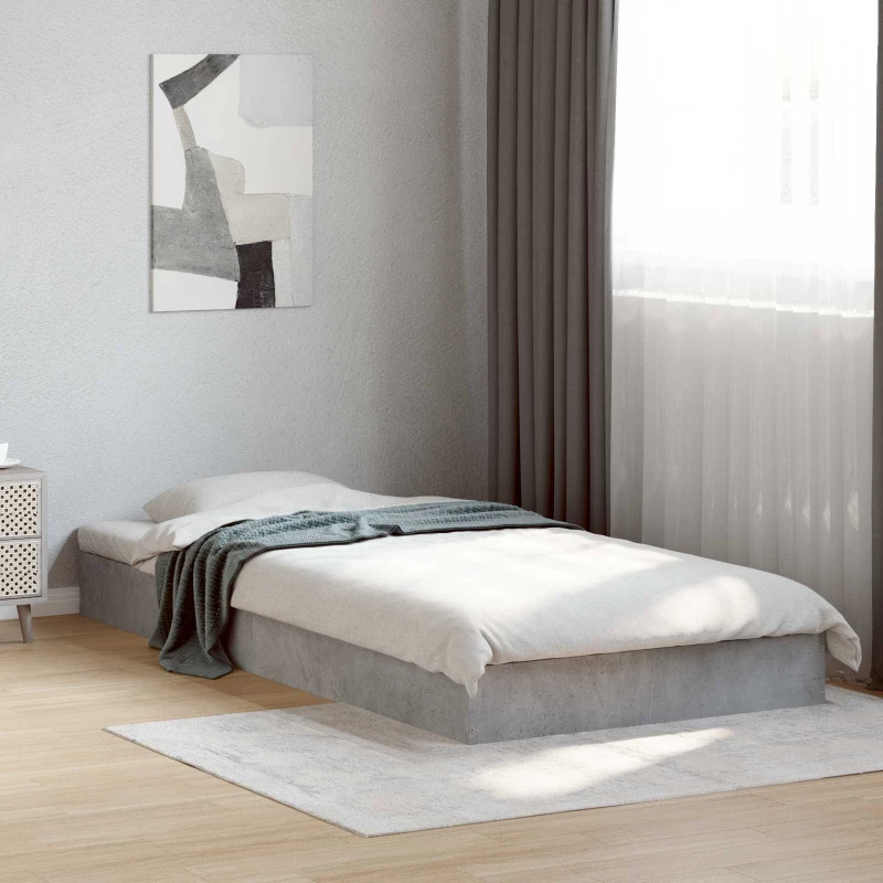 vidaXL Κρεβάτι δαπέδου Γκρι Σκυροδέματος 80 x 200 cm