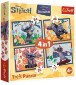 Puzzle Trefl 4/1(35//48/54/70pcs) Disney Stitch