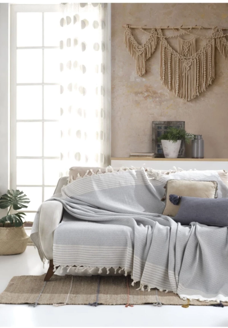Stewehome Κουβέρτα καναπέ από βαμβάκι 170x200 cm