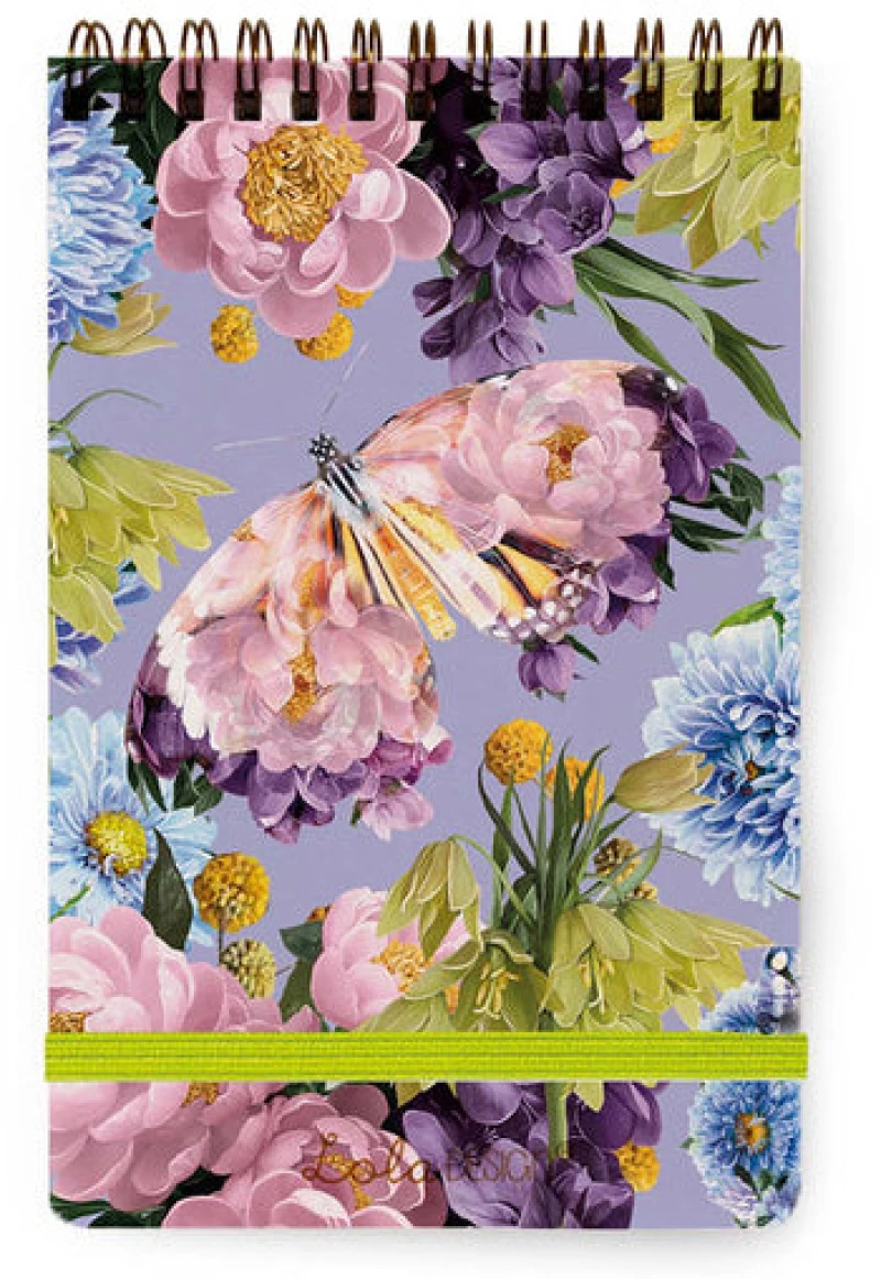 Σημειωματάριο Butterfly Σπίραλ 85x120mm | Lola Design BOOK-88