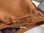 Γυναικεία Τσάντα Ώμου & Χιαστί Suede Style 527660-Καφέ