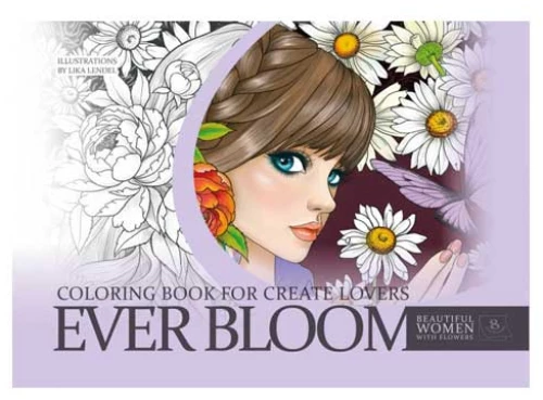 Coloring Book A4 Ever Bloom Λιλά