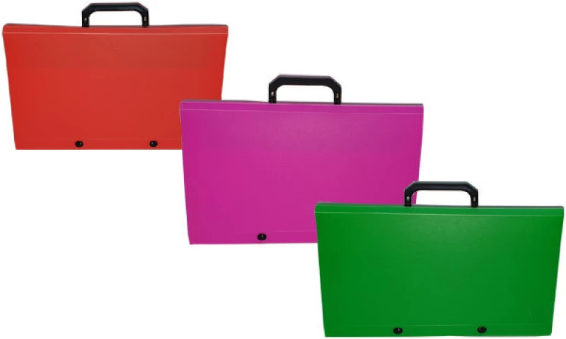 Τσάντα Σχεδίου Πλαστική 27x38x4cm Πράσινο Φωσφοριζέ