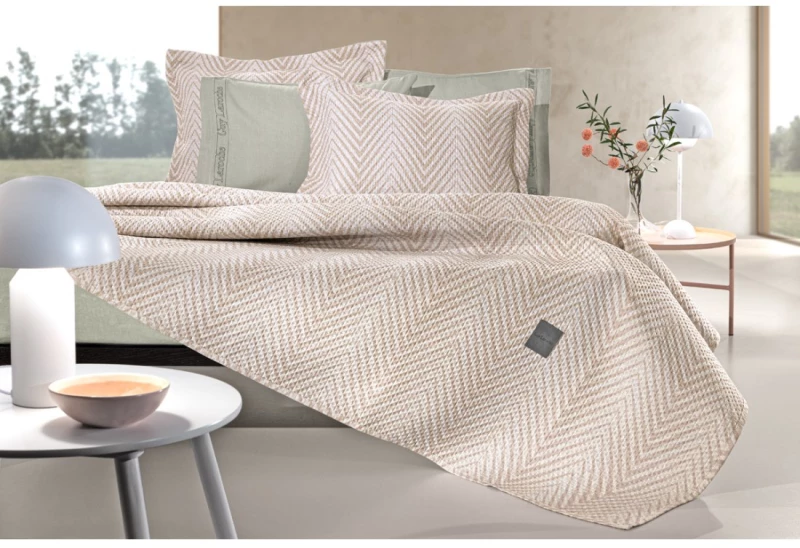 Σετ Κουβερλί Ημίδιπλο 2 Τεμαχίων Guy Laroche Vera Natural 180x240