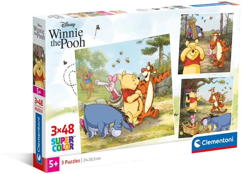Clementoni Παζλ Super Color  Winnie The Pooh  3x48 τμχ