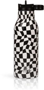 Ανοξείδωτο Παγούρι Θερμός με Καλαμάκι Ecolife 550ml - Black & White