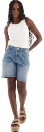 Only 15319477 Γυναικείο Crop Top Αμάνικο με Cups - Λευκό