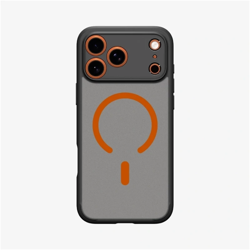 Spigen Θήκη Ultra Hybrid Mag MagSafe iPhone 17 Pro Max Frost Black/Orange