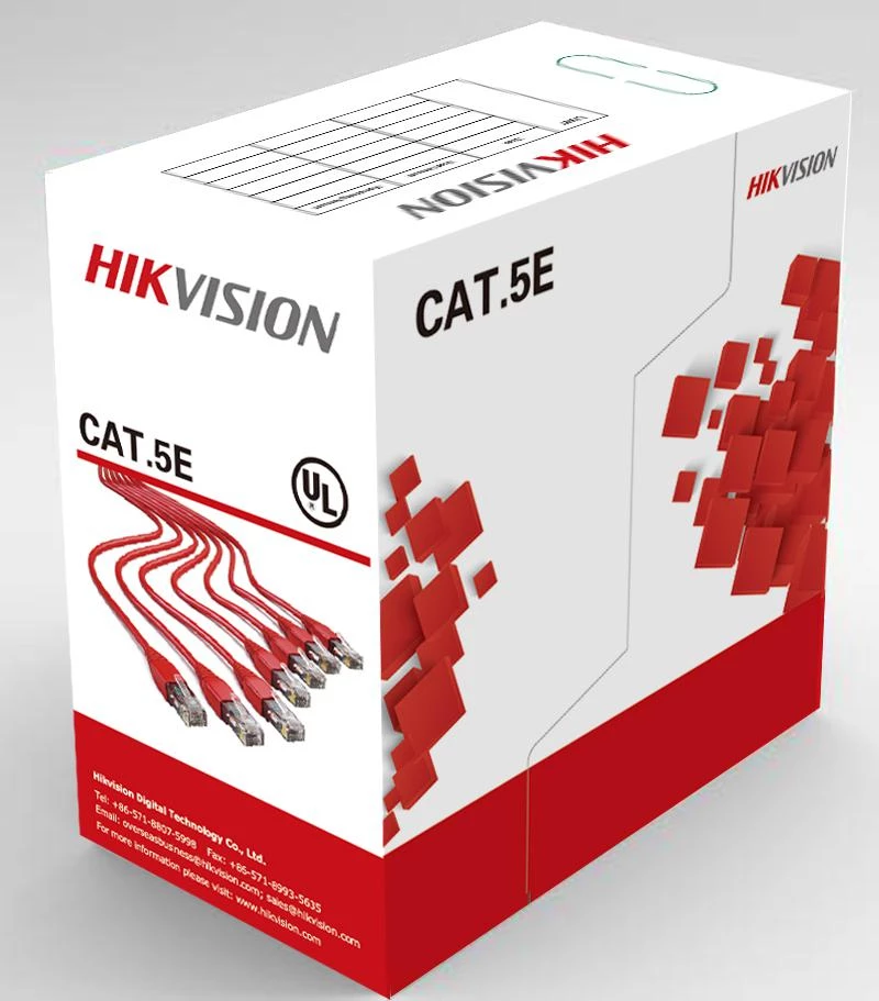 Hikvision DS-1LN5E-S U/UTP Cat.5e Καλώδιο Δικτύου Ethernet 305m Κόκκινο