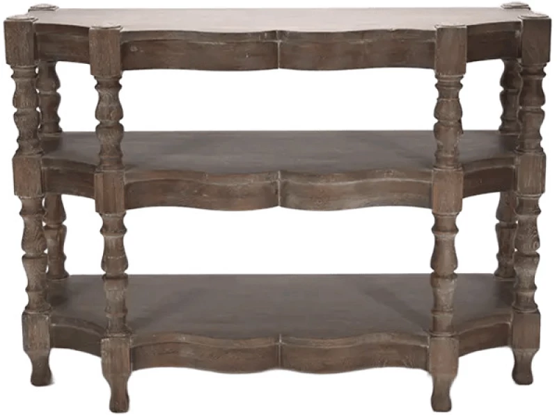 ΚΟΝΣΟΛΑ  ΔΡΥΙΝΗ ΓΚΡΙ ΑΝΤΙΚΕ 113X45X82cm