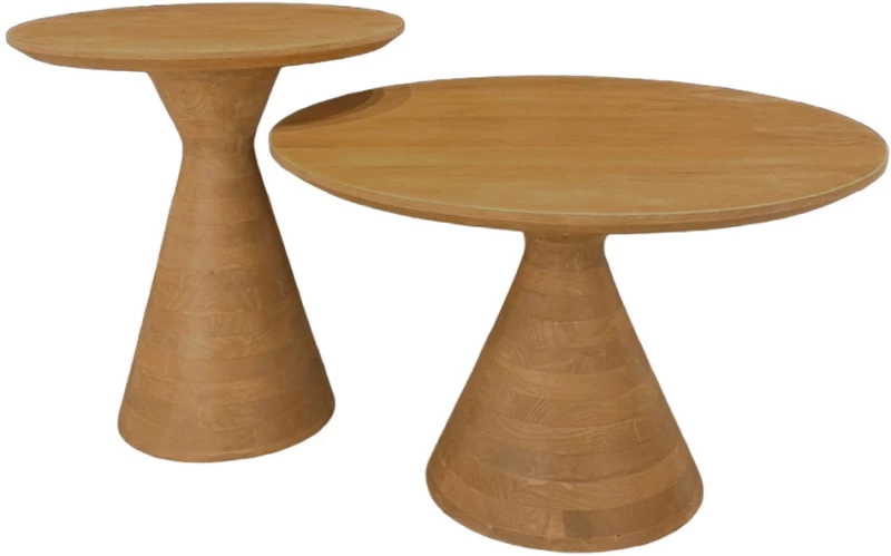 VERTEX COFFEE TABLE ΦΥΣΙΚΟ 50x50x55cm