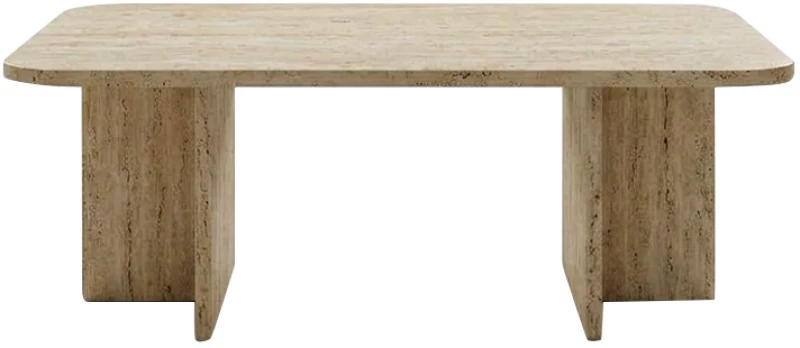 Τραπεζάκι σαλονιού Hillary χρώμα travertine 100x60x41,8εκ.