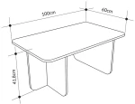 Τραπεζάκι σαλονιού Hillary χρώμα travertine 100x60x41,8εκ.