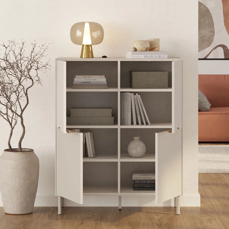Μπουφές Marquise χρώμα sandstone 98x40x120εκ.