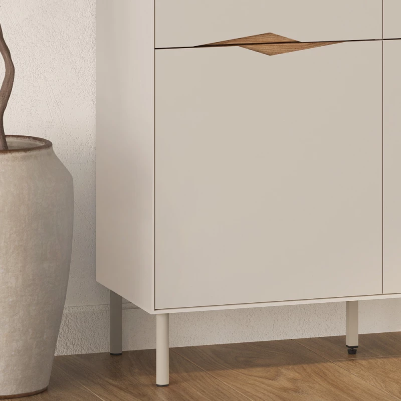 Μπουφές Marquise χρώμα sandstone 98x40x120εκ.