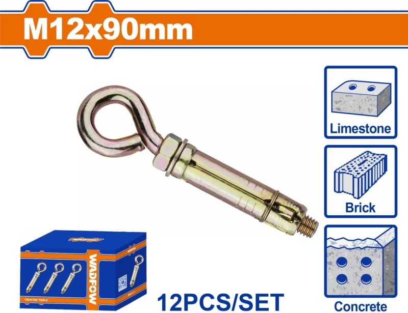 Wadfow WDQ45D4 Βισμα Ούπα Μεταλλικό 12x90mm 12τμχ