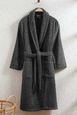 Stewehome Μπουρνούζι unisex με γιακά σάλι από 100% βαμβάκι (M)