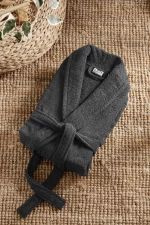 Stewehome Μπουρνούζι unisex με γιακά σάλι από 100% βαμβάκι (M)