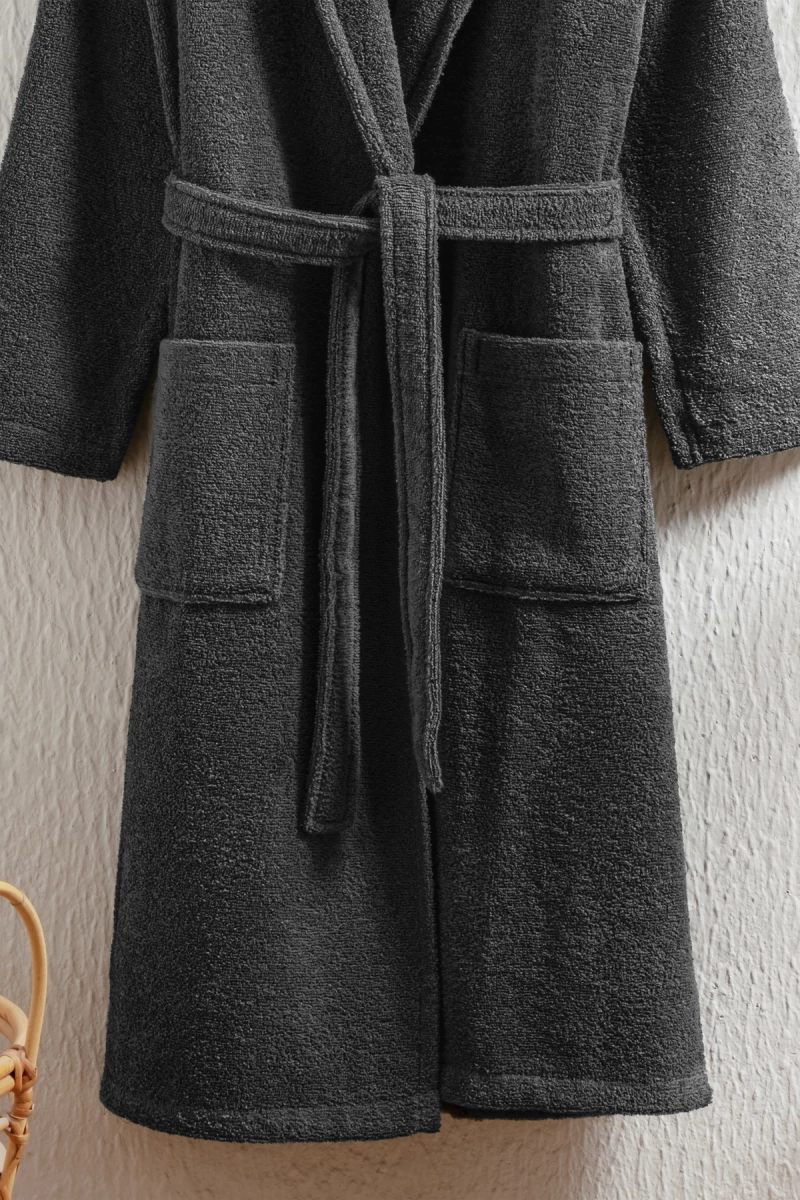 Stewehome Μπουρνούζι unisex με γιακά σάλι από 100% βαμβάκι (M)