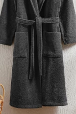 Stewehome Μπουρνούζι unisex με γιακά σάλι από 100% βαμβάκι (M)