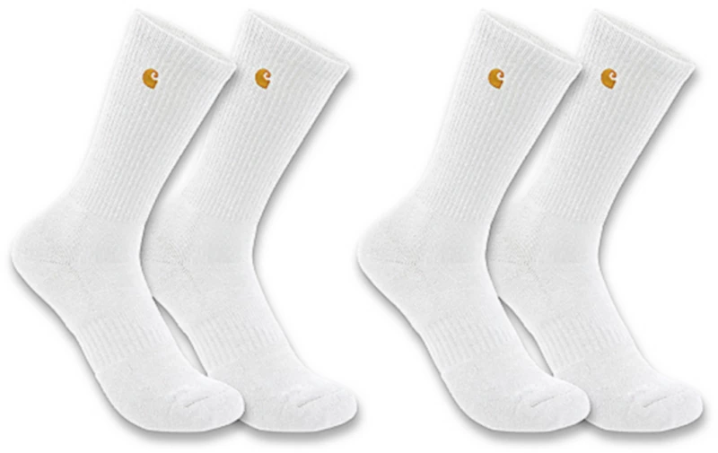 Κάλτσες Force™ Midweight Crew Sock 2 Τεμάχια Λευκές Carhartt SC2252-WHT