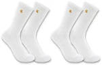 Κάλτσες Force™ Midweight Crew Sock 2 Τεμάχια Λευκές Carhartt SC2252-WHT