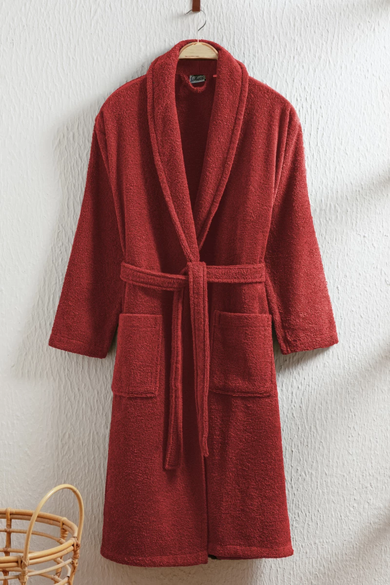 Stewehome Μπουρνούζι unisex με γιακά σάλι από 100% βαμβάκι (L)