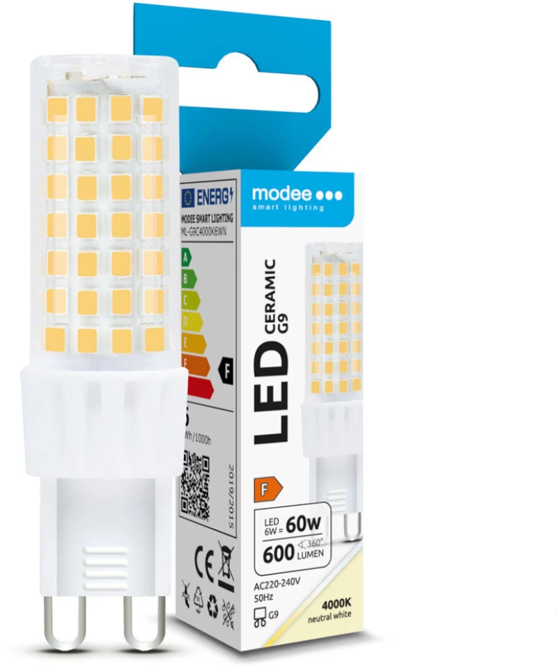 Modee Lighting Λάμπα LED Izzo G9 Κεραμική 6W 4000K 600lm ERP