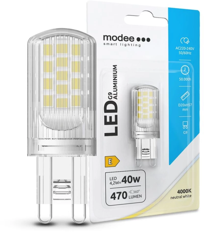 Modee Lighting Λάμπα LED Izzo G9 Aluminium 4.2W 4000K 470lm ERP B1