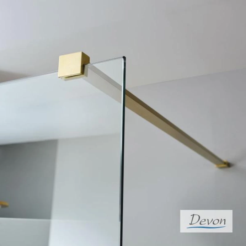 Διαχωριστικό Ντους Devon Iwis Walk In IW60C-211 60cm Χ 200cm Gold Brushed