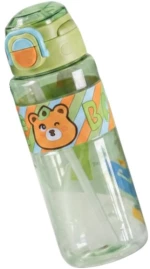 Παιδικό παγούρι πλαστικό με καλαμάκι - 750ml - 413258 - Green
