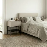 Κομοδίνο Melis Megapap χρώμα sandstone 45x35x56,4εκ.