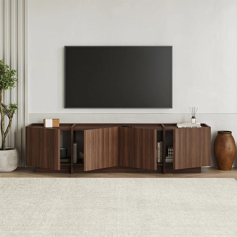 Έπιπλο τηλεόρασης Lowen Megapap χρώμα καρυδί milano 180x35x46,2εκ.