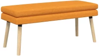 vidaXL Διπλή Επίστρωση Πάγκος Σκούρο κίτρινο 110 x 40 x 47 εκ. Ύφασμα
