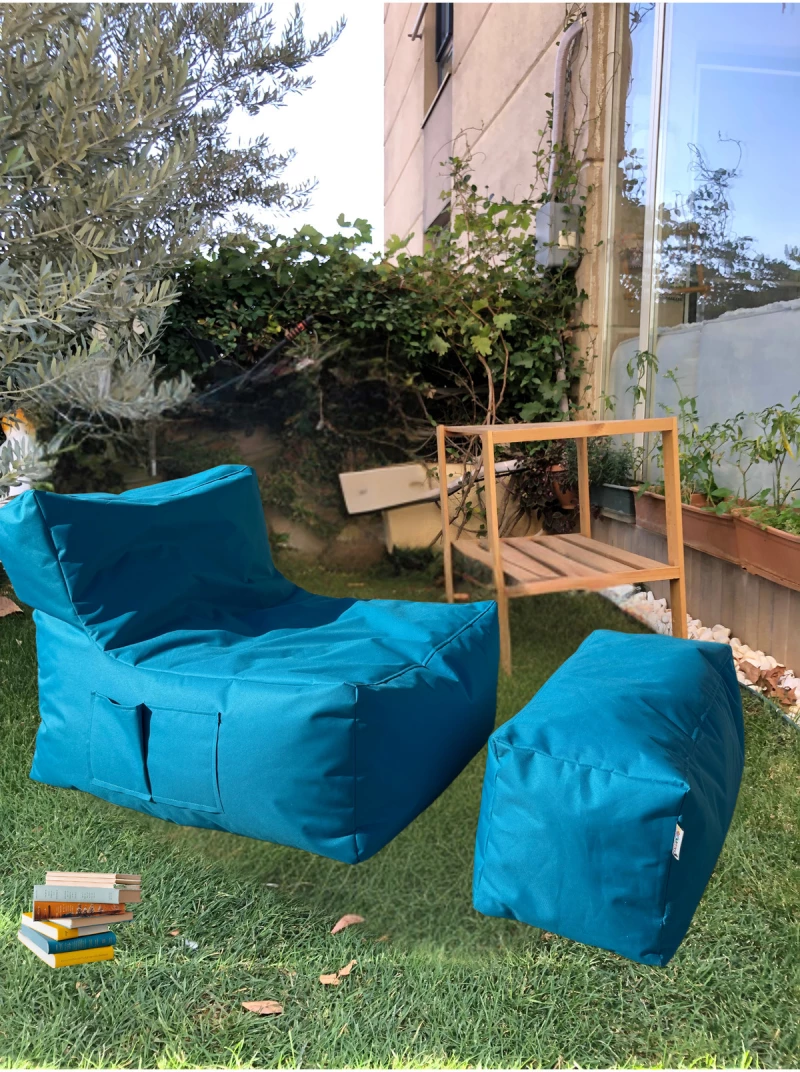 Stewehome πολυθρόνα αχλάδι και υποπόδιο από ύφασμα 75x65x70 cm