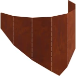 vidaXL Περίγραμμα γκαζόν 100 x 45 cm Ατσάλι Σκ rusty