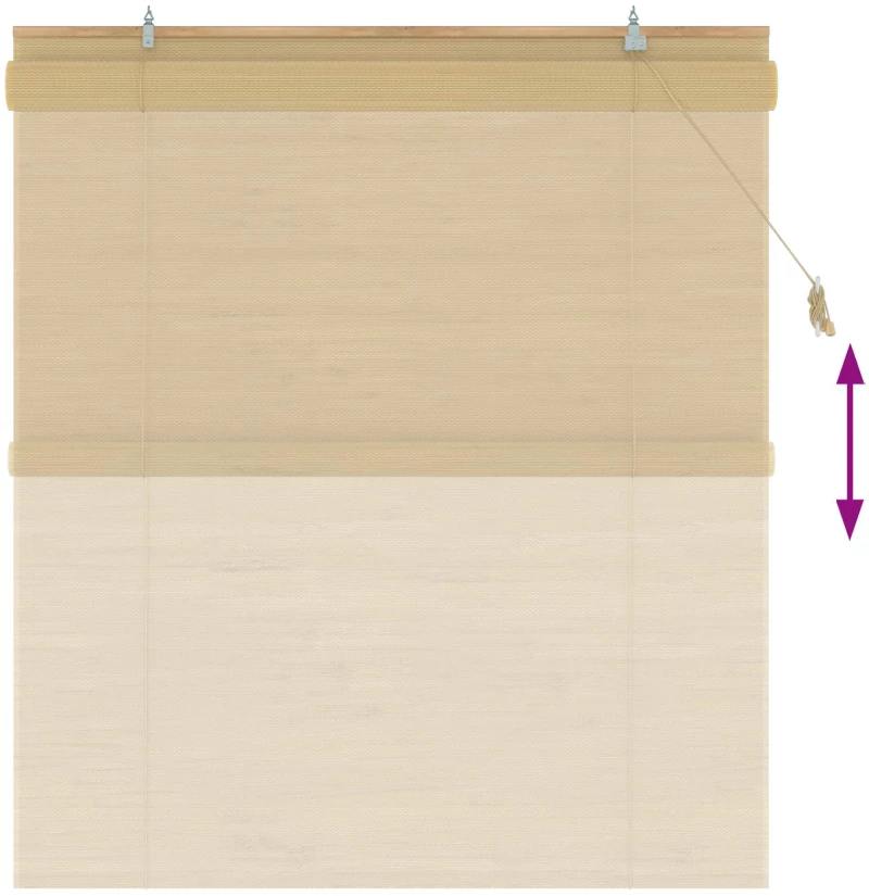 vidaXL Ρόλερ (στόρι) Φυσικό 140 x 160 cm Μπαμπού