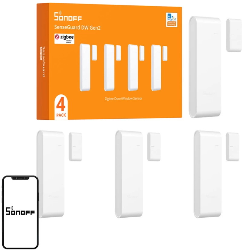 SONOFF SNZB-04PR2 Αισθητήρας παραθύρου και πόρτας, σετ 4 τεμαχίων