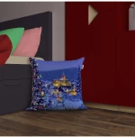 Stewehome Διακοσμητική μαξιλαροθήκη με 3d ψηφιακή εκτύπωση Μπλε 43x43 cm