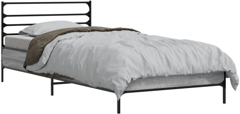 vidaXL Σκελετός Κρεβατιού Γκρι Sonoma 80 x 200 cm Επεξεργασμένο Ξύλο