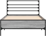 vidaXL Σκελετός Κρεβατιού Γκρι Sonoma 80 x 200 cm Επεξεργασμένο Ξύλο