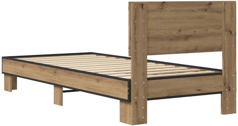 vidaXL Κρεβάτι με Κεφαλάρι Artisan Δρυς 80 x 200 cm Επεξεργασμένο Ξύλο