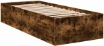 vidaXL Κρεβάτι δαπέδου Καπνισμένο Ξύλο Δρυός 80 x 200 cm