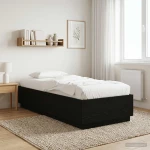 vidaXL Σκελετός Κρεβατιού Μαύρη Δρυς 80 x 200 cm Επεξεργασμένο Ξύλο