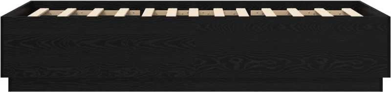 vidaXL Σκελετός Κρεβατιού Μαύρη Δρυς 80 x 200 cm Επεξεργασμένο Ξύλο