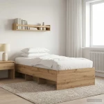 vidaXL Σκελετός Κρεβατιού Artisian Δρυς 80 x 200 cm Επεξεργασμένο Ξύλο