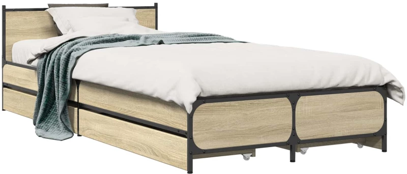 vidaXL Κρεβάτι με Κεφαλάρι Sonoma Δρυς 80 x 200 cm Επεξεργασμένο Ξύλο