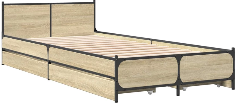 vidaXL Κρεβάτι με Κεφαλάρι Sonoma Δρυς 80 x 200 cm Επεξεργασμένο Ξύλο