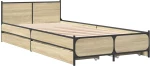 vidaXL Κρεβάτι με Κεφαλάρι Sonoma Δρυς 80 x 200 cm Επεξεργασμένο Ξύλο